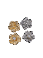 Kancing Manset Kemeja Mewah 25MM dari Paduan Seng, Penutup Jepret, Ramah Lingkungan, Motif Bunga, Aksesoris Dekoratif untuk Pakaian, Laris Terjual