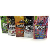 Sachet personnalisé imprimé pour graines de fleurs 1g Mylar 3.5 Doypack mat résistant à l'humidité avec fermeture éclair, sac de grande valeur pour chewing-gum et gelée
