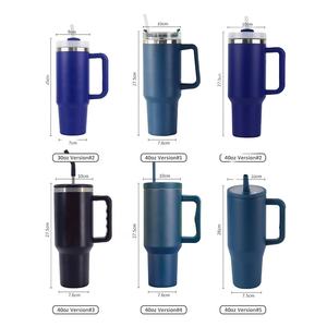 Gobelet isotherme personnalisé avec logo, 40 oz, avec poignée, en acier inoxydable 304, tasse isotherme sous vide, gobelets isothermes en acier inoxydable 40 oz - Product Image 3