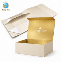 Emballage personnalisé pour vêtements et chemises, boîte d'emballage rigide à fermeture magnétique, boîte cadeau pliable