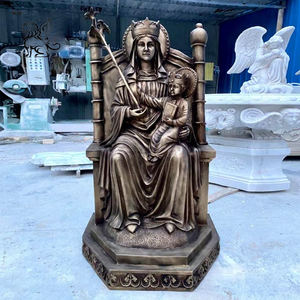 Iglesia tamaño real Metal cristiano religioso sentado mamá Virgen María estatua latón bronce madre María estatuas para la venta - Product Image 1