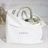 Sac à poussière en toile de 8 oz avec cordon de serrage, logo personnalisé imprimé, sac cadeau en coton pour vêtements, emballage, sac à poussière