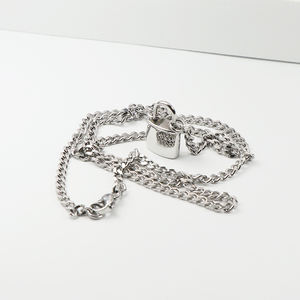 נירוסטה 3mm לרסן שרשרת שרשרת כסף מנעול שרשרת לגברים - Product Image 5