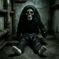 Squelette animatronique Halloween 2026, sonore et qui se redresse, vente en gros usine, personnalisable pour maison hantée, bar, escape room