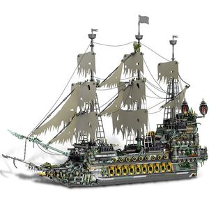 Reobrix 66037 Flying Dutchman <b>Building</b> Blocks Giant Type 1.0m Pirate Ship Children's Educational Assembly <b>Model</b> - Product Image 1