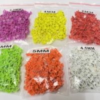 Bagues colorées avec étiquette en plastique à lettres blanches pour pattes de pigeon de course .AA