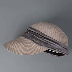 Gorra de Béisbol Retro Primavera-Verano 2025, para Mujer, con Visera Ancha, Diseño de Tela Combinada, Protección Solar - Product Image 4