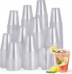 Gobelet jetable transparent ondulé haut et fin de 16 oz, sans BPA, en plastique, pour boissons de fête - Product Image 6