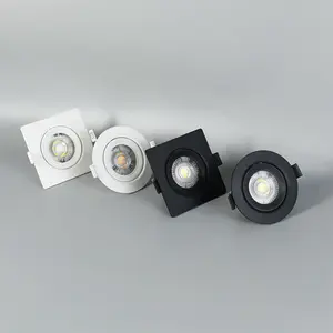 ERP LED Downlight réglable Spot à LED nouveau design lumière 2019 blanc carré plafond encastré Spot à LED inclinable réglable