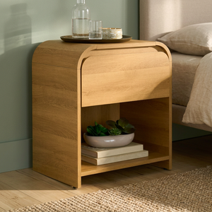 Mesa de Noche Moderna y Ecológica de Madera de Teca Duradera con Cajón de Almacenamiento para Dormitorio, Sala de Estar, Muebles de Indonesia - Product Image 2