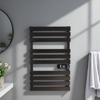 OEM ODM Custom Aluminium Heated Towel Rail dengan Layar LED Penunjuk Suhu Ruangan, Timer 24 Jam, Grosir Pabrik, Harga Bagus