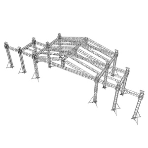 Buổi hòa nhạc 40x40 nhôm khung sân khấu sử dụng thiết kế vuông cấu trúc DJ hiển thị giàn hệ thống - Product Image 3