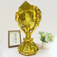 Trophée de football, de basketball, de golf, de soccer, de haute qualité, design personnalisé, trophée commémoratif en métal doré