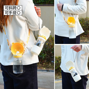 Bouteille d'eau portable pour animaux de compagnie Huayuan Hoopet, résistante aux hautes températures, avec sangle pour chiens et chats, idéale pour les voyages en extérieur - Product Image 1