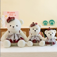Nouveau ours en peluche poupée mignon cadeau d'anniversaire dessin animé couple mariage ours prix usine ours en peluche jouet