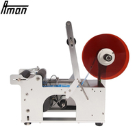Machine d'étiquetage semi-automatique pour bouteilles carrées, applicateur d'étiquettes adhésives