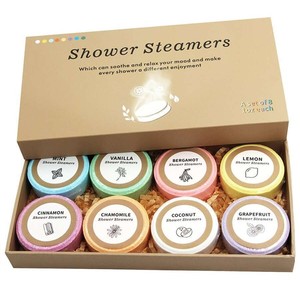Lot de 8 bombes de douche parfumées uniques, ensemble de cadeaux pour soins personnels, vapeurs d'aromathérapie, pour salle de bain et spa - Product Image 1