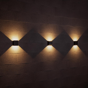 SENZHAO – applique murale LED extérieure moderne, faisceau carré vers le haut et vers le bas, étanche IP65, lampe murale extérieure pour façade de bâtiment commercial - Product Image 1