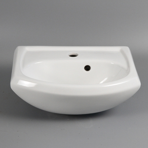 Moderno a buon mercato in ceramica ovale bianco di piccole dimensioni bagno trogolo lavello a mano lavabo - Product Image 2
