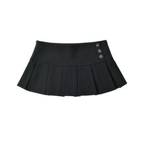 KAR & OT ZA 2025 printemps nouvelle jupe plissée taille basse sexy pour femmes mini jupe trapèze anti-exposition pour femmes - Product Image 4