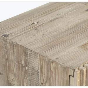 Armoire en bois vintage marron pour salon, 4 portes, grande capacité de rangement, buffet - Product Image 4