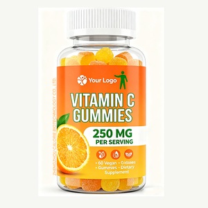 Vitamin C Gummies dengan seng Elderberry 60 Count Vegan Gratis Non GMO suplemen diet rasa buah alami - Product Image 4