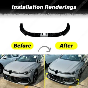 สำหรับ Golf MK8.5 Pro R-Line Facelift 2024 2025 ชุดแต่งสปอยเลอร์กันชนหน้ารถยนต์ - Product Image 2