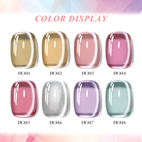 MTSSII-Vernis UV Semi Permanent pour Ongles Arc-en-Ciel Gel Magnétique Oeil de Chat
