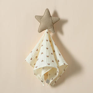 لعبة قمر ونجمة مهدئة لحديثي الولادة وبطانية مفارش سرير قابلة للمضغ مفارش سرير للأطفال والنوم - Product Image 6