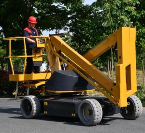 Tự hành có khớp nối <span class=keywords><strong>b</strong></span>ùng nổ xô manlift Boom Lift telescoping Boom Lift với giá thấp - Product Image 4