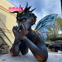 Modèle de déesse personnalisé gonflable populaire de 5 m de haut avec ailes de papillon, activité de fête d'exposition d'art personnage d'elfe gonflable