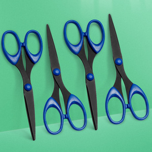 Yangjiang Office Scissors Blue Stainless Steel Straight Head Home Use Paper Cutting Scissors Bulk Specification - Product Image 1