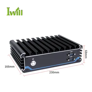 Compact embedded computer IBOX-603 wide voltage input fanless X86 industrial mini pc POE i3 i5 i7 with GPIO for machine vision