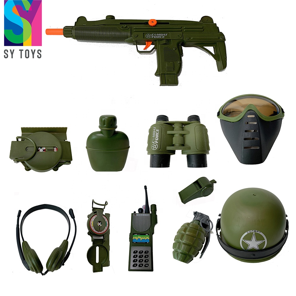 SY Boy Pretend Role Play Educational Indoor Playing Games Army Toy Soldier Military Toys Play Set