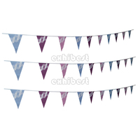 Haute qualité Polyester tissu personnalisé célébration Festival décoration chaîne drapeau fanions Triangle couleur banderoles bannière