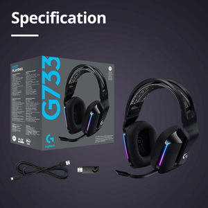 Factory Original Logitech G733 Rgb Sound Led Lightspeed Light Foldable Colorful Wireless Sound Headset Gaming Earphones