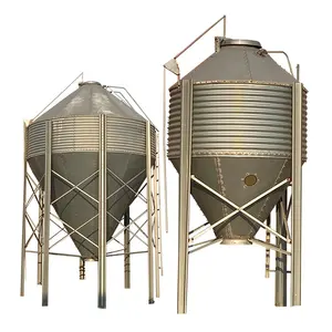 Tahıl silo satışı için küçük 2 3 ton kapasiteli galvanizli çelik depolama siloları