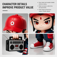 Figura de Acción Weimeitoy Hip Hop Boy, Figuras de Acción de Plástico Personalizadas, Diseño ODM, Figura de Juguete de PVC de 18 cm para Regalo Promocional de Marca