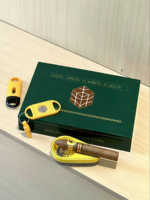 Boîte à cigares verte en bois massif doublée de cèdre espagnol Style vintage mallette de rangement de bureau cadeau unique pour hommes