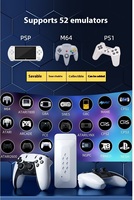 Konsol genggam M22, Video Game 128G Built-in 40000 + Game Retro 2.4G Gamepad nirkabel 4K HD untuk PS1/GBA