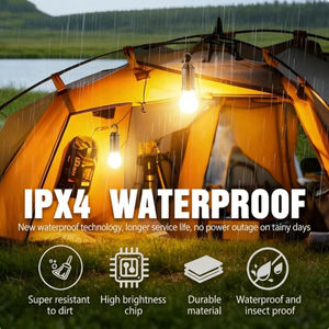 Linterna Solar Alecter, Linterna LED de Emergencia Recargable por USB, Portátil, Colgante, para Camping, Senderismo, Hogar, Huracanes - Product Image 6