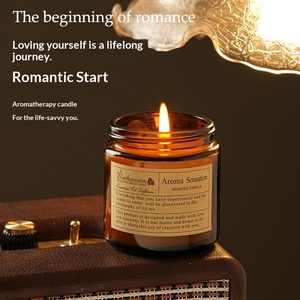 Smokeless Romantic Scented <b>Candle</b> Handmade Amber Glass Container Niche Home Decor Birthday <b>Gift</b> - Product Image 5