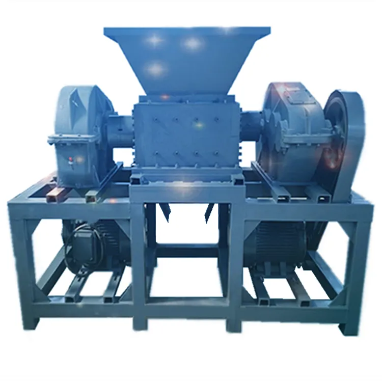 Multipurpose Used Car Motorcycle Tyre Recycling Waste Rubber Tires Products Crushing Double Shaft Shredder Machine For Sale