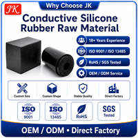 Caoutchouc silicone conducteur Jinke, matière première, grade de moulage, feuille noire en rouleau, vente en gros personnalisée