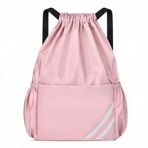 Custom Logo Lightweight Waterproof Folding Sport Gym <b>String</b> <b>Bag</b> Shoes Storage Drawstring Backpacks for Swimming - Product Image 6