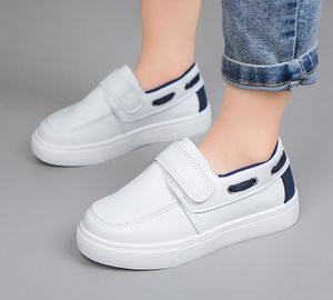 Zapatos <span class=keywords><strong>de</strong></span> Primavera y Otoño para Niños, Ligeros, <span class=keywords><strong>de</strong></span> Suela Blanda, Transpirables, Estilo Coreano, Combinables con Todo, Mocasines Sin Cordones, Zapatillas Casuales con Parte Superior <span class=keywords><strong>de</strong></span> Cuero - Product Image 4