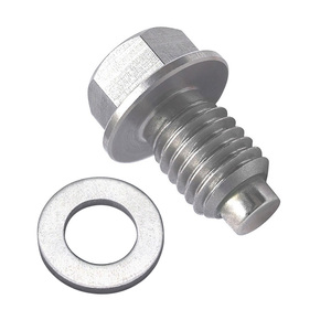 ปลั๊กระบายน้ำมันแม่เหล็กสแตนเลส M10×1.5, แม่เหล็กนีโอไดเมียมแบบ CNC สำหรับถังน้ำมันเครื่อง, ช่วยดักจับเศษโลหะขนาดเล็ก - Product Image 1