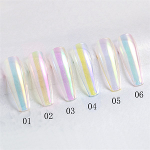 ผงโครเมี่ยมออโรร่าเมอร์เมด 10 กรัม ผงกระจกเงาใสสำหรับเจลทาเล็บ แต่งเล็บ DIY - Product Image 3