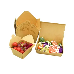 One Carton 500 pcs Sealed Carton Packing Kraft Bag Custom Printed Kraft Lunch Paper Box for food