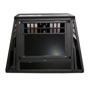 Cage pour chien Cage de transport pour animaux de compagnie robuste de haute qualité Boîte en métal en aluminium à double porte avec caractéristique respirante Cage pour animaux de compagnie sûre de qualité - Product Image 3